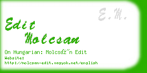 edit molcsan business card